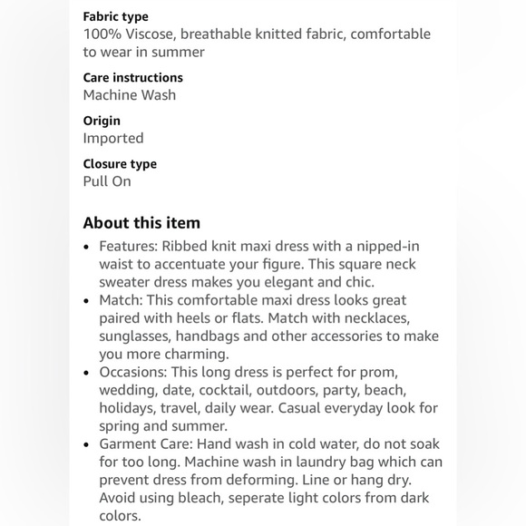 NWT Amazon Agseem Blue Long Sleeve Ribbed Knit Maxi Dress 100% Viscose - Picture 9 of 13